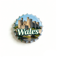 Aimant de réfrigérateur personnalisable avec ouvre-bouteille, motif dragon du Pays de Galles, Cardiff, aimant souvenir