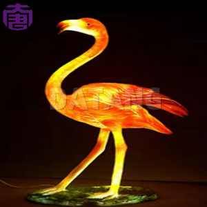 Flamants roses lumineux personnalisables, indice de protection IP65, modèle décoratif pour sites touristiques - Product Image 1