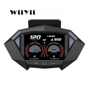 Wiiyii Nieuwe Auto OBD2 Gps Lcd Meter Diagnostic Tools Hud Head Up Displays Gps Snelheidsmeter P1 Auto Obd2 Gauge