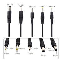 Jingsai, venta al por mayor, chaqueta de PVC blanco, Cables USB, cargadores de 5V 1A-2A con fuente de alimentación de interfaz de 5,5*2,5mm para enrutadores, decodificadores