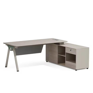 Bureau de direction moderne <span class=keywords><strong>Table</strong></span> de directeur de patron Bureau en L direct d'usine avec armoire latérale - Product Image 6