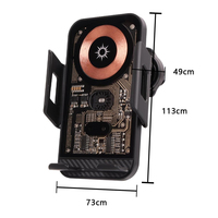Support de téléphone sans fil pour voiture avec charge rapide 15W, fixation automatique sur grille d'aération, compatible avec les voitures électriques