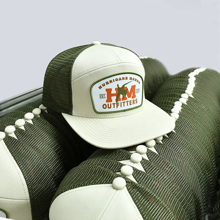 حار بيع منظم مخصص شعار التطريز ملصق منسوج التسمية شبكة قبعات سائق الشاحنة 7 لوحة Snapback قبعة قابل للتعديل