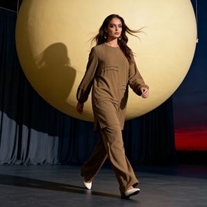 Robe Abaya en Polyester Séquines Élégante de Haute Qualité pour Femmes Musulmanes Vente en Gros Personnalisée Tenue de Soirée - Product Image 2