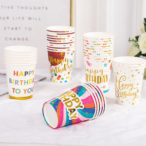 Vasos de Papel Desechables para Café, Vajilla de Fiesta, Suministros Personalizados, Color - Product Image 1