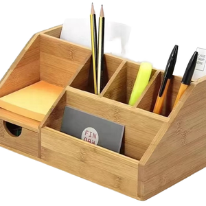 Modern Standing Type Rectangular Wooden Cutlery Holder Single Deep Compartments <b>for</b> Storing Utensils Neatly Safely Waterproof - Product Image 1