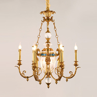 Jewellerytop Europäische Vintage Flur-Glasschale Hängende Antike Messing-Pendelleuchte für Esszimmer