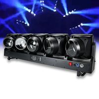 Lampu Bar Moving Head Rotating 5*120W Pixel-Ring Zoom Beam Strobe DMX512 LED RGBW Warm White untuk Panggung, DJ, Disko, Pesta, dan Acara