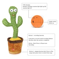 Nuevo Juguete de Peluche de Cactus Bailarín de 32 cm de la Marca LINK, 100% Poliéster, Funciona con Pilas, para Edades de 2 a 13 Años, Gran Venta 2022