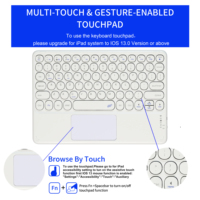 Clavier bluetooth sans fil OEM, pour tablettes, iPad, espagnol, russe, français, arabe, anglais, avec pavé tactile