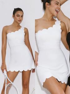 Nuevo Ropa Deportiva para Mujer 2025 Enterizo Ajustado de Yoga para Gimnasio con Almohadilla en el Pecho y Faldas de Tenis y Golf con Corte Ondulado - Product Image 3