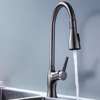 Robinet mélangeur moderne monocommande monotrou eau chaude et froide avec douchette extractible et robinet multifonction en laiton