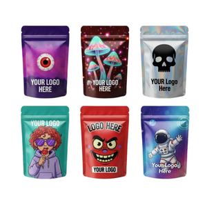 Bolsas Mylar con Cierre Hermético Personalizadas de 3.5g/7g/14g, Bolsas Holográficas con Base para Dulces, Galletas, Suplementos y Polvos - Product Image 2