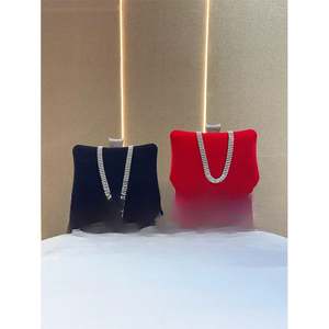 Bolso de Mano de Cristal con Forma de Lazo de Satén, Cadena para el Hombro, Bolsos Elegantes para Mujer, Bolso de Fiesta, Bolso de Mano para Eventos - Product Image 3