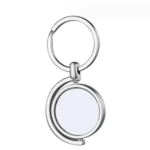Hot Sales Sublimation Blank Metal Rotating Keychain Gifts,Diy Photo Printing keychains