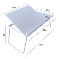 Pas cher prix blanc en métal et MDF d'ordinateur portable debout lit table de bureau d'ordinateur