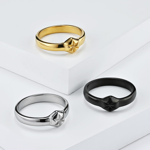 Fashionable, minimalist, unisex <b>titanium</b> steel <b>rings</b>/bracelets for men, women, and couples a high-end accessory popular across - Product Image 2