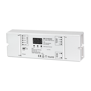 <span class=keywords><strong>Variateur</strong></span> de lumière AC TRIAC DMX512 à coupure de phase, 2 canaux, <span class=keywords><strong>pour</strong></span> lampes <span class=keywords><strong>LED</strong></span> dimmables, prend en charge les charges résistives et les charges capacitives - Product Image 1