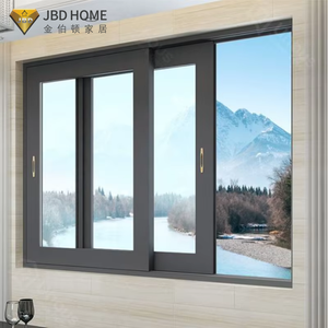 Fenêtres coulissantes horizontales en aluminium isolées avec moustiquaire en acier inoxydable et store enrouleur pour villa et usage résidentiel moderne - Product Image 1