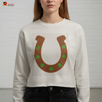 Patchs thermocollants en chenille moelleuse à quatre feuilles de trèfle, grand format, style western, personnalisés pour la Saint-Patrick, vente en gros pour vêtements