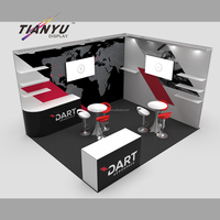 Stand d'exposition modulaire TIANYU distinctif 3x6m, mur modulaire multifonctionnel avec des profilés en aluminium de précision 6063