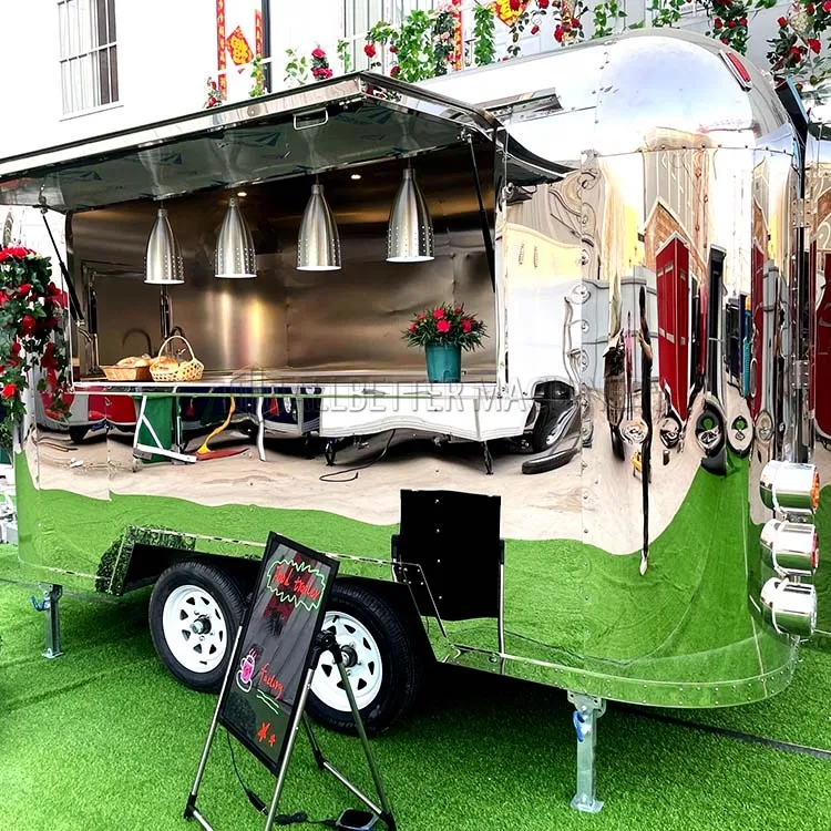 ALLBETTER Individueller Hamburger Pizza Snack Catering-Auflieger Luftstrom-Lebensmittelwagen mobile Bar BBQ Speiseauflieger voll ausgestattet zu verkaufen