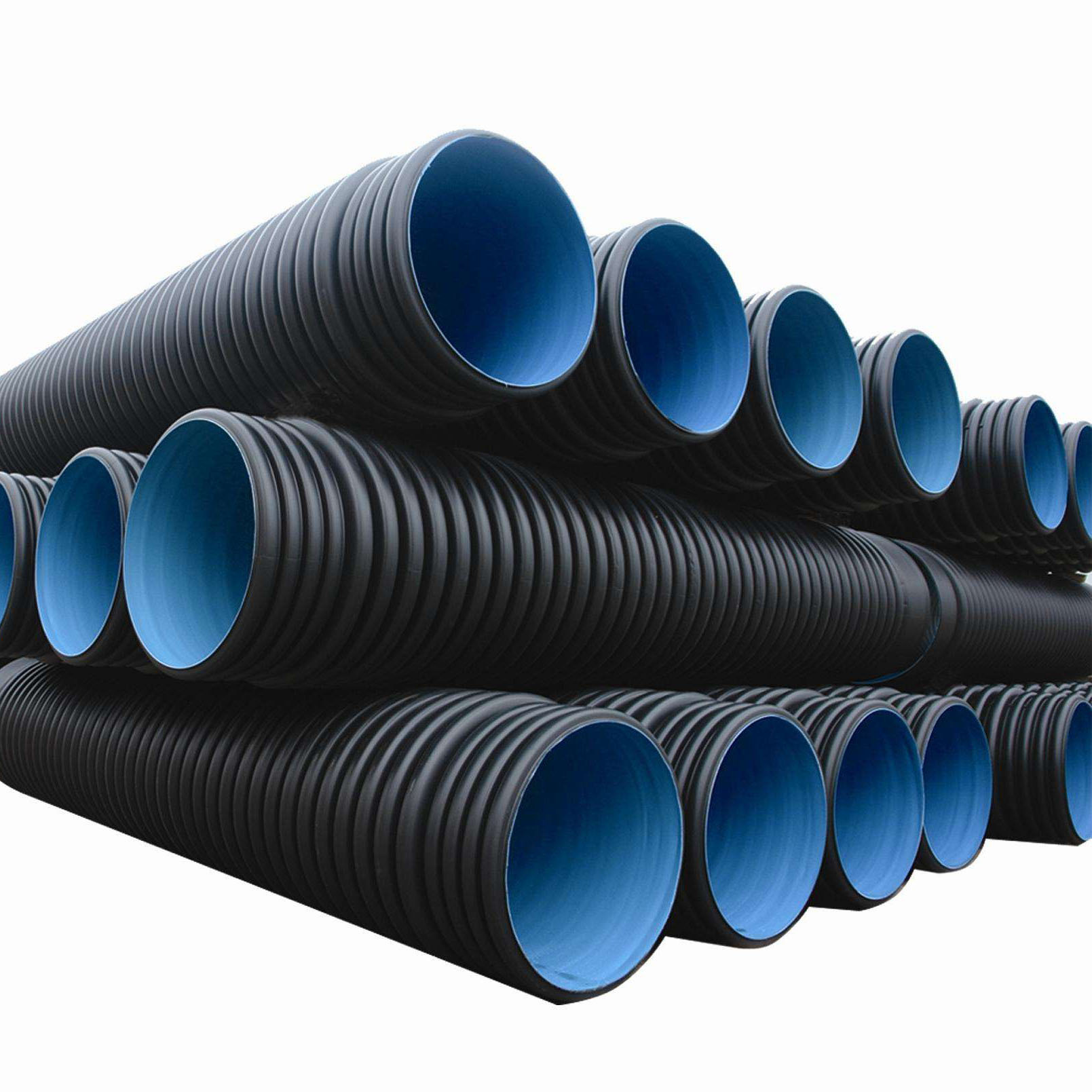 HDPE двухстенные гофрированные трубы большого диаметра PE трубы дренажные трубы контейнеры дренажные трубы
