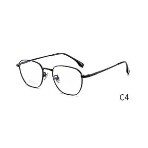 男性用無地チタン光学眼鏡エレガントなオーバルスタイル眼鏡ブラックゴールデンシルバー高価な眼鏡フレーム - Product Image 5