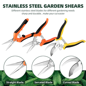 Hot Sale 3-Piece Durable Stainless Steel Garden Pruning Shears Set Industrial Grade Sharp Bypass Pruner for Trimming <strong>Branches</strong> - Product Image 2