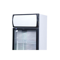 Réfrigérateur de présentation de boissons en verre transparent de 200 L, 1 porte