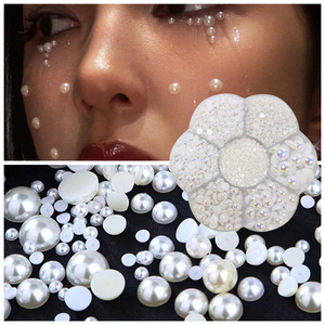 Perles plates en plastique colorées de 2800 pièces, tailles assorties, pour la fabrication de bijoux, cheveux brillants, bricolage et <span class=keywords><strong>scrapbooking</strong></span> – Vente en gros, très demandées - Product Image 3