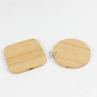 Nouvelle arrivée Banque d'alimentation en bois de bambou sans fil 10W 15W Chargement sans fil