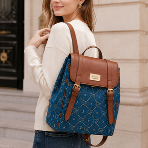 Sac à dos de voyage pour femmes, en cuir PU, grande capacité, sac à dos décontracté, style vintage, sac à bandoulière multi-poches, sac à dos quotidien pour l'extérieur - Product Image 2