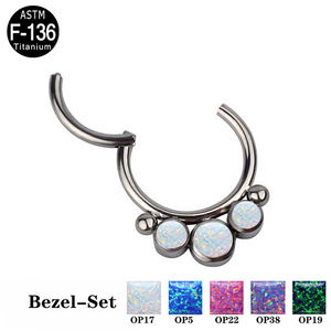 ASTM F136 G23 Titane Bijoux Nez Boucle D'oreille Mamelon Anneaux Nombril Nombril Piercing Femmes Bijoux - Product Image 6