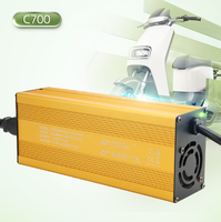 Chargeur de batterie Li-Ion industriel professionnel C700 pour motos électriques, charge rapide intelligente, haute efficacité