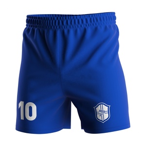 ชุดเสื้อฟุตบอลและกางเกงขาสั้นผู้ชาย โพลีเอสเตอร์ ระบายอากาศได้ดี จากโรงงานโดยตรง พร้อมปักโลโก้และหมายเลขส่วนตัว - Product Image 4