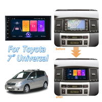 7 "para Toyota VIOS corona CAMRY HIACE PREVIA COROLLA Android Auto coche pantalla táctil de Radio de DVD reproductor Multimedia