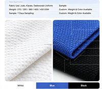Tissu en toile pour uniforme de Jiu-jitsu, tissu pour uniforme de Taekwondo, tissu pour lutte, tissu d'entraînement, tissu uni, tissu pour vêtements.
