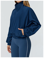 Veste coupe-vent zippée légère et personnalisée pour femme, grande taille, vêtements de sport, survêtement, séchage rapide