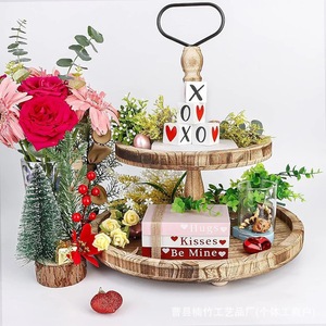 Adorno de escritorio de madera para el día de San Valentín, decoración interior cuadrada pequeña para familias, bodas y fiestas - Product Image 4