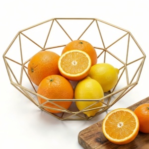 Durable Wire Fruit Bowl Metal Design for Kitchen Counter Organizer Bread Fruit and <strong>Vegetable</strong> <strong>Storage</strong> - Product Image 1