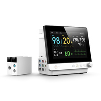 Moniteur vétérinaire multiparamètres professionnel de 8 pouces avec imprimante intégrée pour clinique vétérinaire, surveillance ECG, SpO2, NIBP, EtCO2