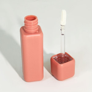 Custom logo <b>Lip</b> <b>Gloss</b> Container Empty Lipgloss Lipstick Packaging Plastic Square <b>Clear</b> <b>Lip</b> <b>Gloss</b> Tubes with Wands 5ml 8ml 10ml - Product Image 1