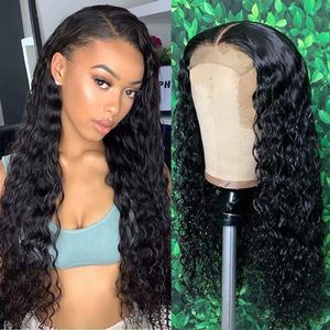 Perruque Lace Frontale Invisible 13x4 en Cheveux Humains <span class=keywords><strong>Vierges</strong></span> de Jeune Femme, Ondulation Profonde, Pré-Pluckée, Fabrication Chinoise - Product Image 1