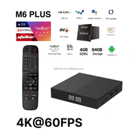Décodeur TV intelligent Define M6 Plus Android 14.0 avec assistant vocal, Wi-Fi 2.4 et 5G, lecteur multimédia vidéo HD 4K 8K