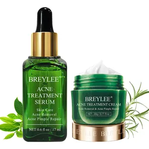 Breylee Tea Tree Oil Acne Solution Kit Acne and Pimple Removing Shrinking Pores Improving Skin Facial Care Sets Day Adults 150 G