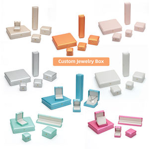 Оптовая продажа Фабричный логотип роскошная упаковка ювелирных изделий подарочные коробки с высококачественной искусственной кожей - Product Image 2