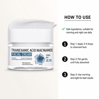 Crème Visage à l'Acide Tranexamique et Niacinamide Hydratante Éclaircissante Apaisante Soin du Visage Léger pour Toutes les Tendances