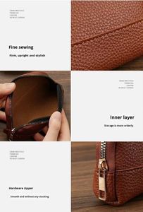 Promotion Custom Logo Retro PU Zipper Coin Purse Compact Exquisite <b>Key</b> Storage Mini Handheld <b>Card</b> <b>Holder</b> Waterproof Stowable - Product Image 2