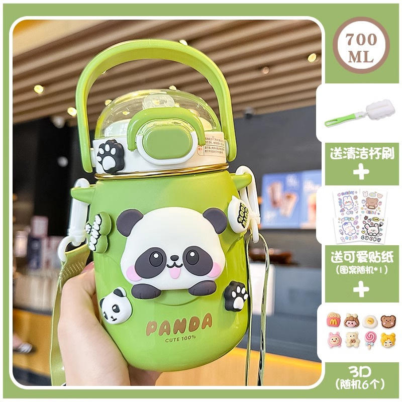 สติกเกอร์การ์ตูนเครื่องมือทำความสะอาดสติกเกอร์ 3D สีเขียว